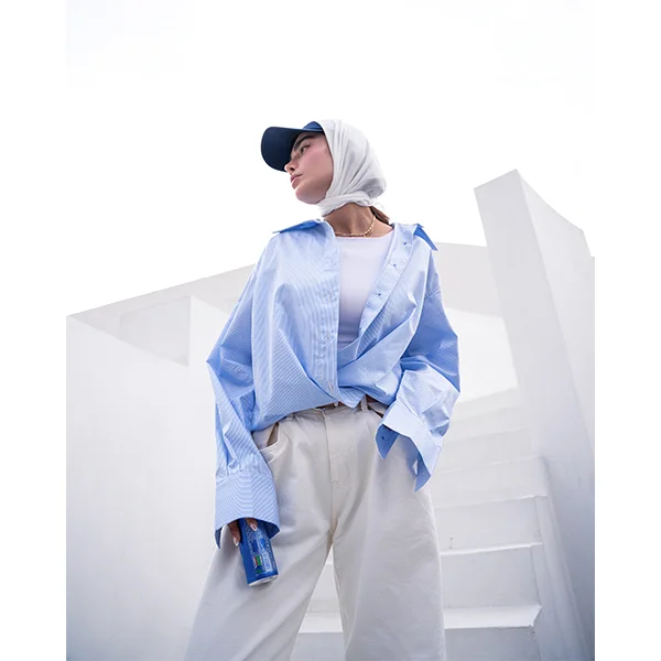 شومیز آبی آسمانی